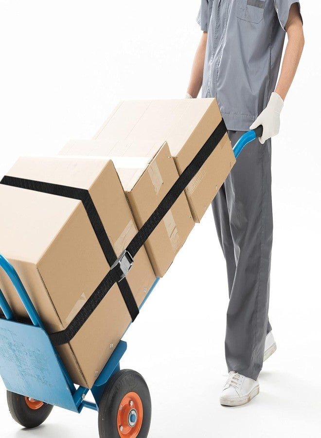 SHOPEE 2 Pcs Black Polyester Cargo Straps, 1" x 16Ft (5M) Adjustable Ratchet Tie Down Straps with Metal Buckles, Universal Fit for SUV, ATV, Truck, Car & More - Image 5